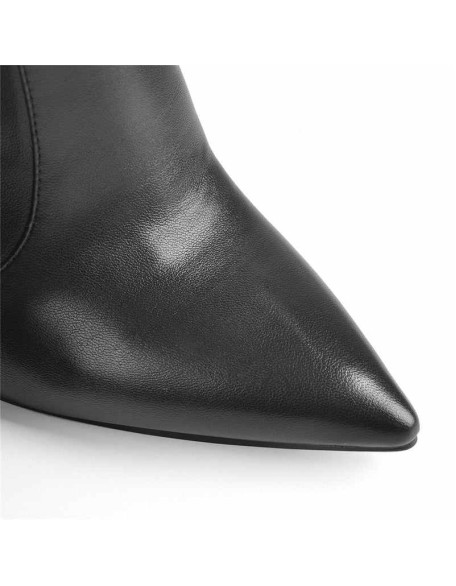Pointed Toe Stiletto Zip Knee High Boots