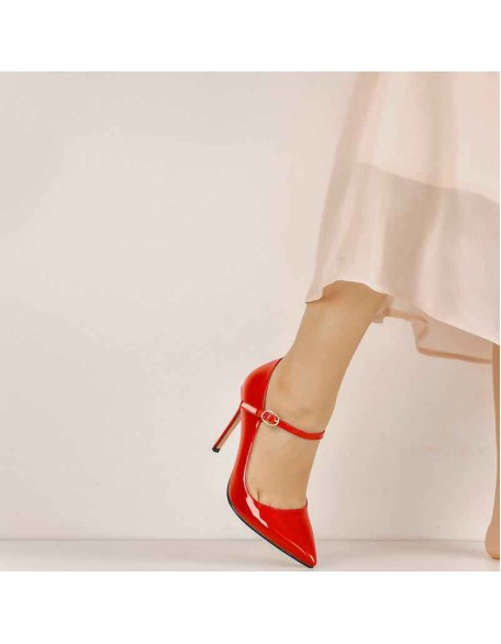 10cm Patent Red Pointed Toe High Heel Stiletto Pumps