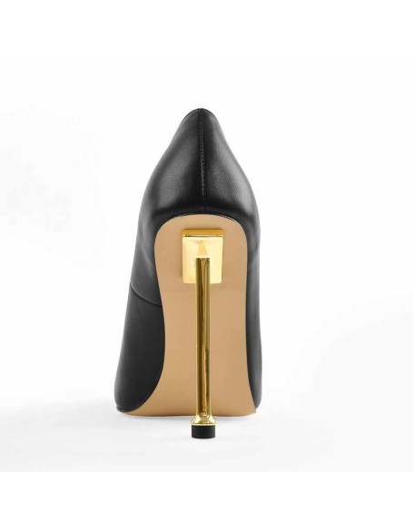 12cm Pointed Toe Matte Black High Metal Heels Stiletto Pumps