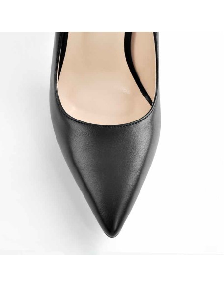 12cm Pointed Toe Matte Black High Metal Heels Stiletto Pumps