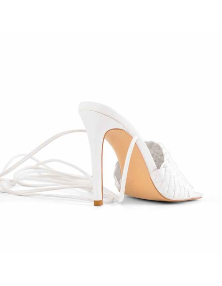 Ankle Strap Square Toe High Heel Stiletto Sandals