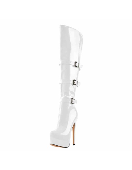Leather Platform High Over The Knee High Heel Boot