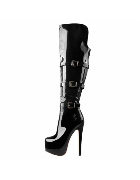 Leather Platform High Over The Knee High Heel Boot