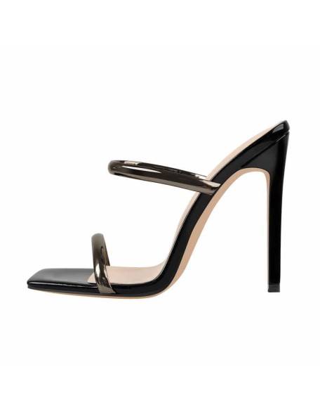 Square Toe High Heel Stiletto Sandals