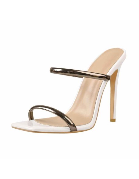 Square Toe High Heel Stiletto Sandals
