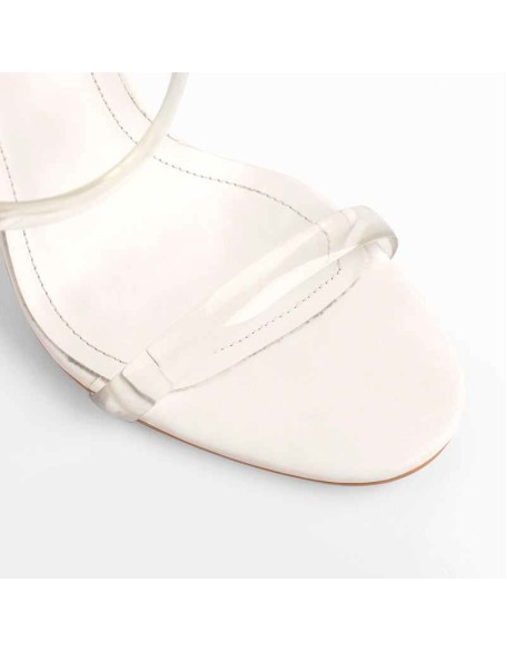 Clear Band High Heel Stiletto Sandals Mules