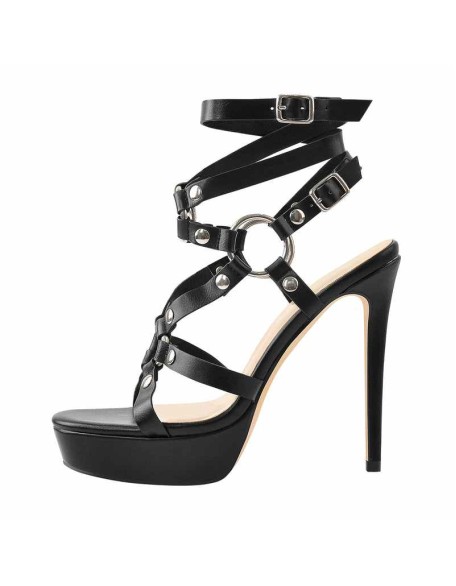 Becket Ankle Platform Strap Stiletto Sandals