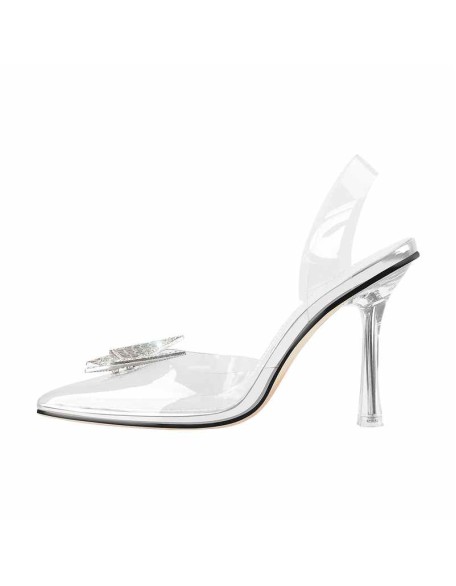 Pointed Toe Butterfly Clear High Heel Sandals