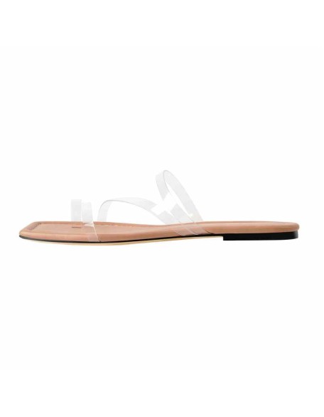 Clear Band Flat Sandals Mules