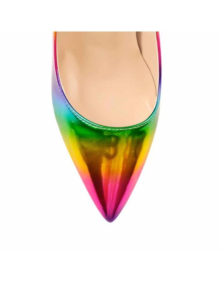Rainbow Pointed Toe Stilettos Pumps