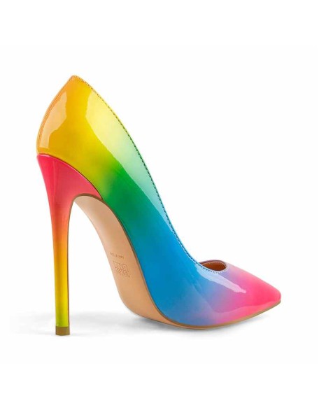 Rainbow Pointed Toe Stilettos Pumps