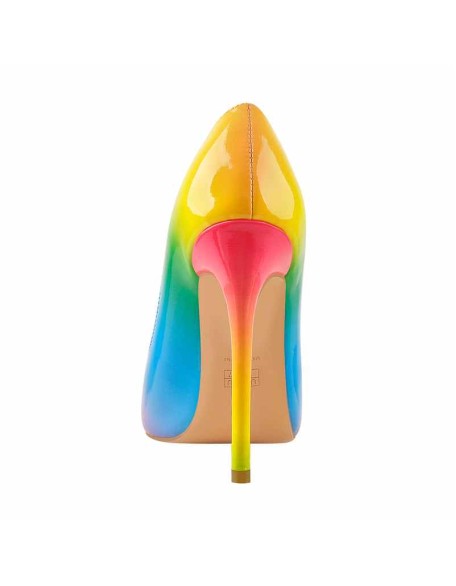 Rainbow Pointed Toe Stilettos Pumps