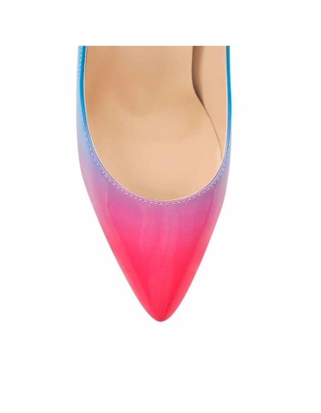 Rainbow Pointed Toe Stilettos Pumps