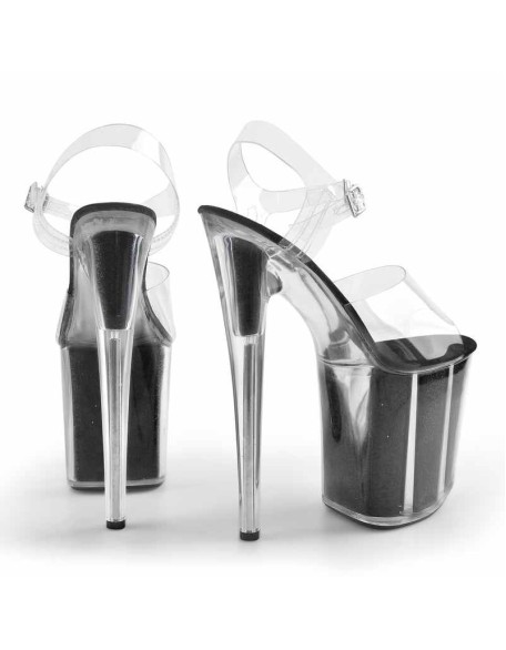 Clear Platform High Heel Ankle Strap Sandals