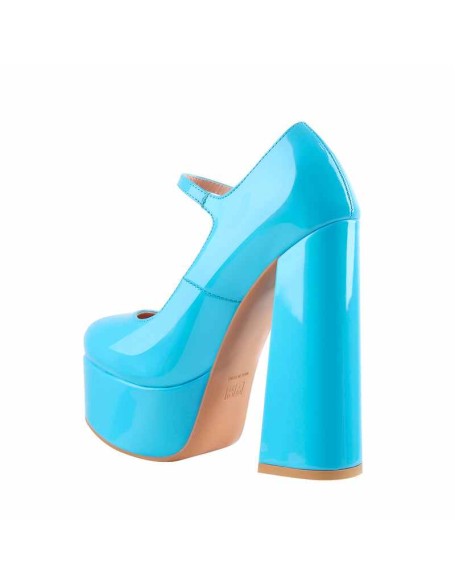 Platform Pointed Toe Chunky Square High Heels Pumps