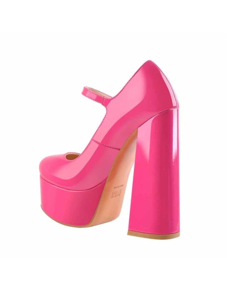 Platform Pointed Toe Chunky Square High Heels Pumps