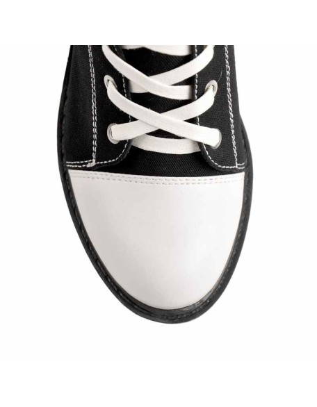 Platform Lace Up Canvas Boots