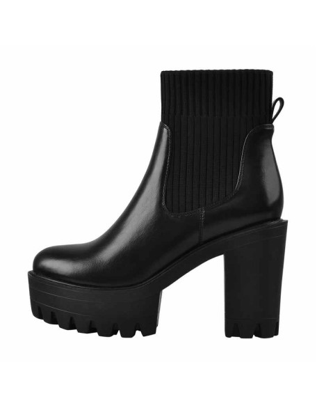 Round Toe Platform Chelsea Boots