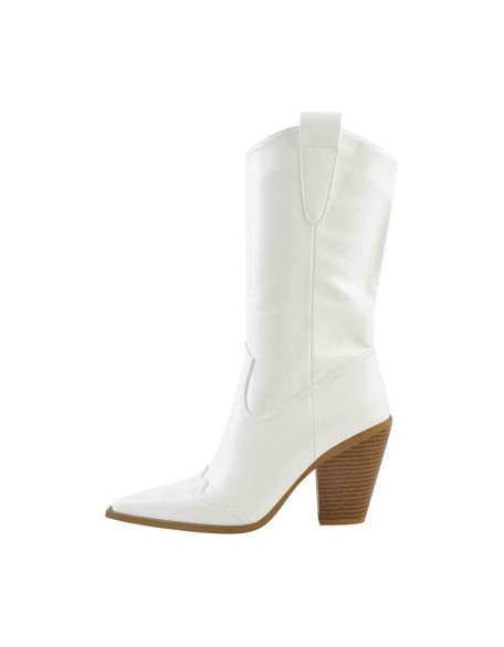 Western Zipper Round Up Mid-Calf Boots