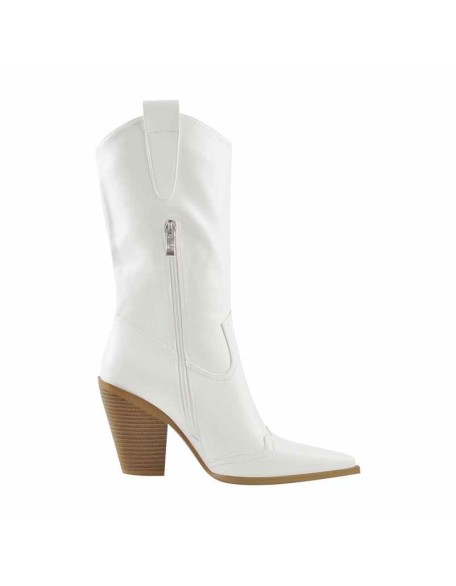 Western Zipper Round Up Mid-Calf Boots