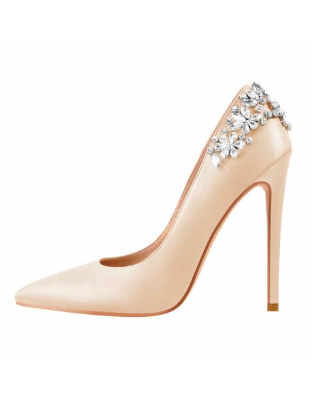 Pointed Toe Rhinestone Stiletto Pumps