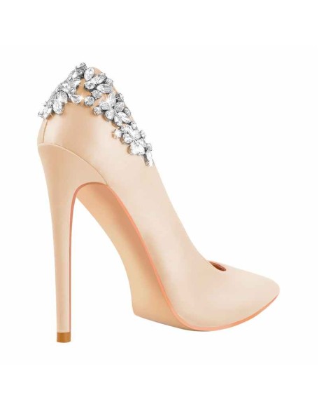 Pointed Toe Rhinestone Stiletto Pumps