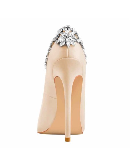 Pointed Toe Rhinestone Stiletto Pumps