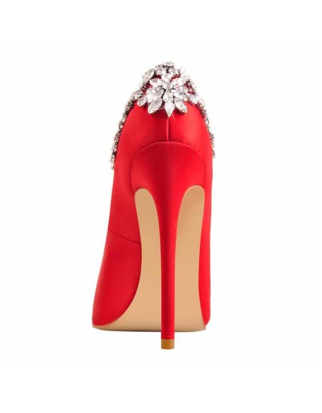 Pointed Toe Rhinestone Stiletto Pumps