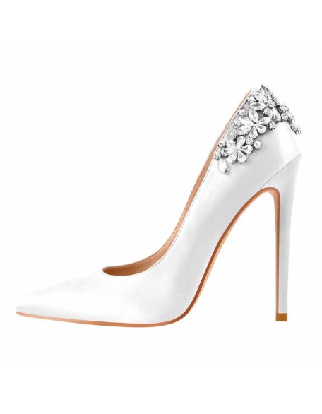 Pointed Toe Rhinestone Stiletto Pumps