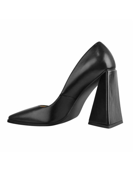 Square Toe Triangle Block High Heels Pumps