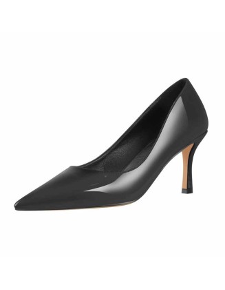 Pointed Toe Large Size Low Heel Daily Pumps