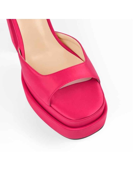 Double Platform Ankle Strap Chunky Heel Sandals