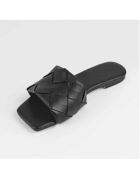 Open Toe Slip on Flat Sandals Mules
