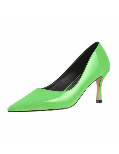 Colorful Pointed Toe Large Size Kitten Heel Daily Pumps
