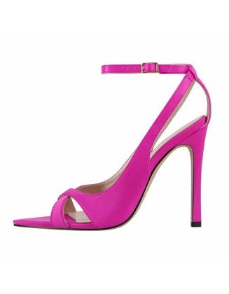 Peep Toe High Heel Ankle Strap Buckle Sandals