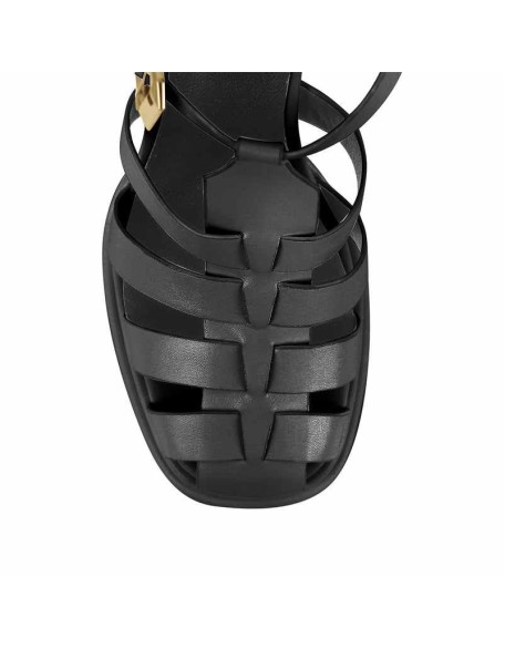 White Platform Chunky High Heel Hollow Out Strappy Sandals