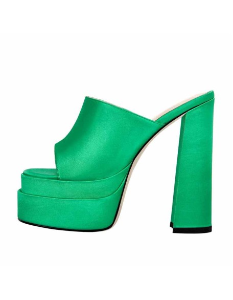 Platform Chunky High Heel Mules Sandals