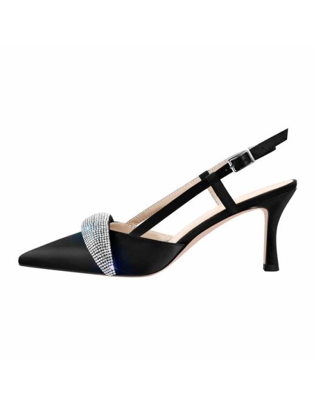 Rhinestone Pointed Toe Slingback Pumps