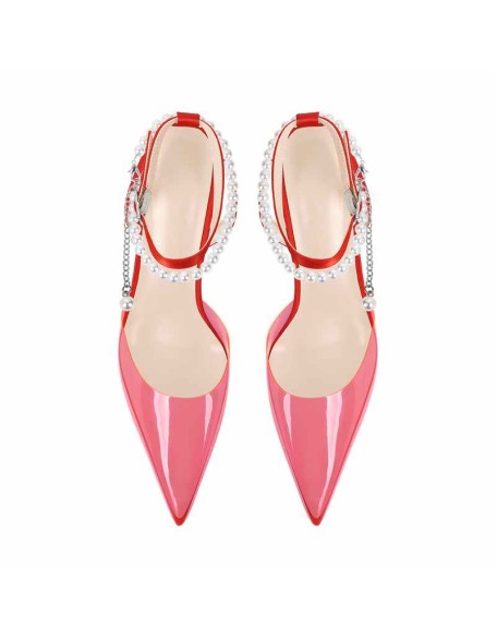 Pointed Toe Rhinestone Stilettos Sandals