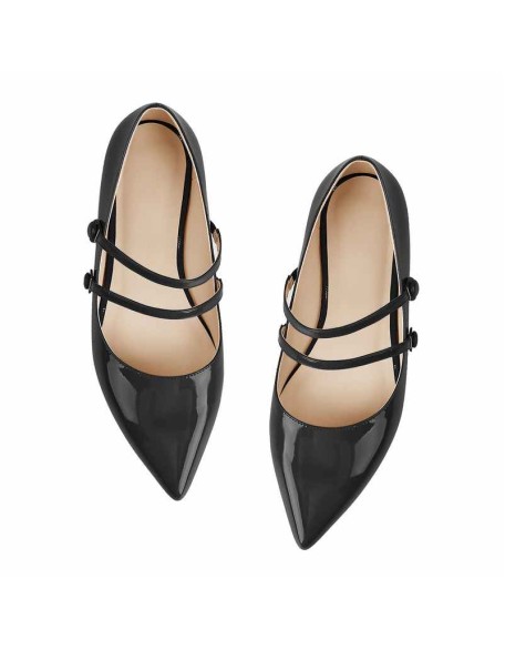 Mary Jane Double Strap Retro Flats