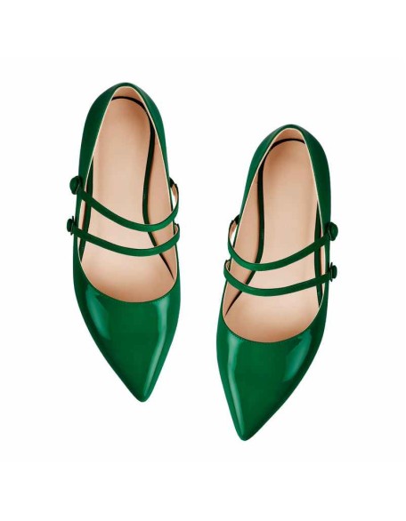 Mary Jane Double Strap Retro Flats