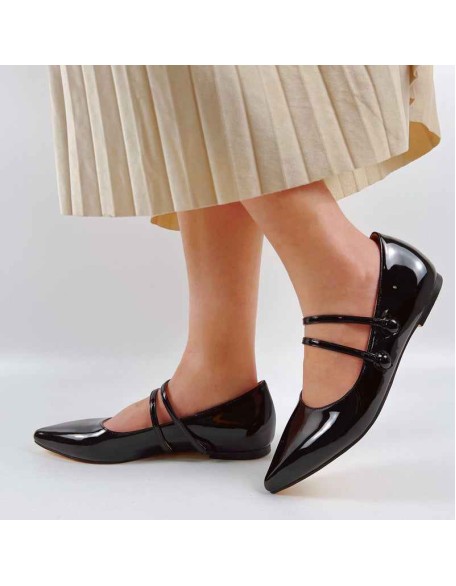 Mary Jane Double Strap Retro Flats