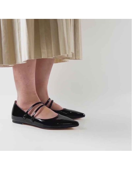 Mary Jane Double Strap Retro Flats