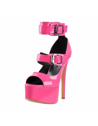Peep Toe Platform Sandals High Heel Stilettos