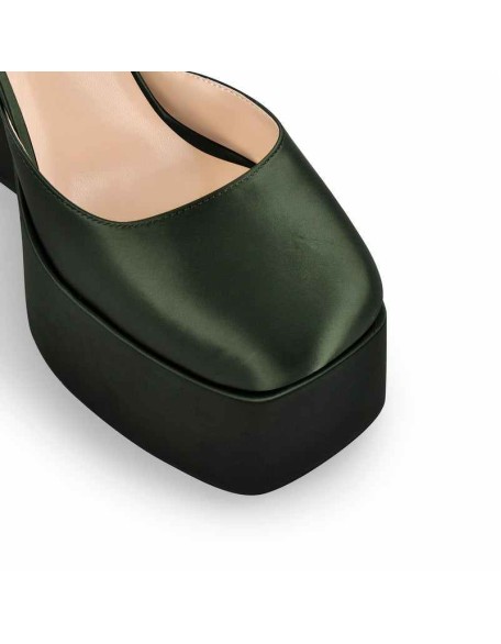 Ankle Strap Platform Chunky High Heel Pumps