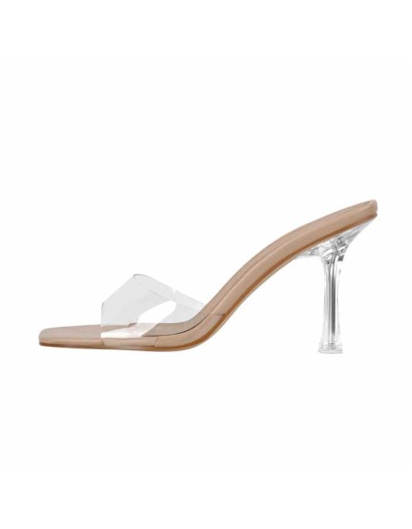 Square Open Toe Transparent Sandal Mules