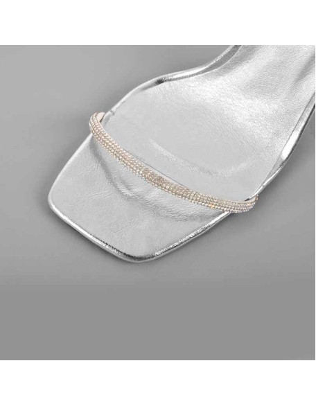 Slingbacks Rhinestones Ankle Strap Stilettos Sandals