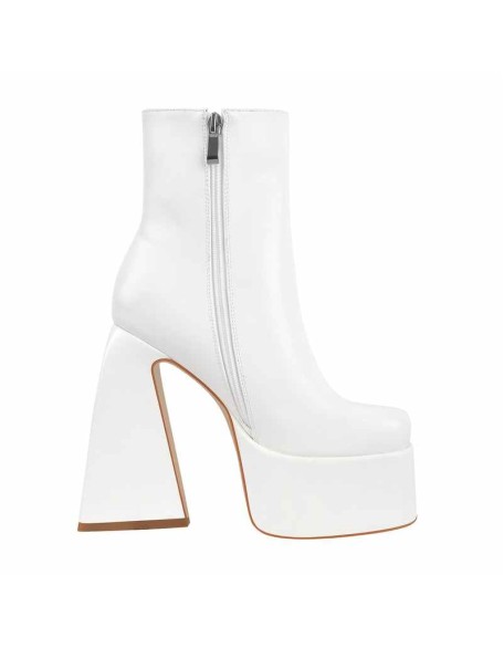 Chunky Ankle Boots Thick High Heels Platform Shoes