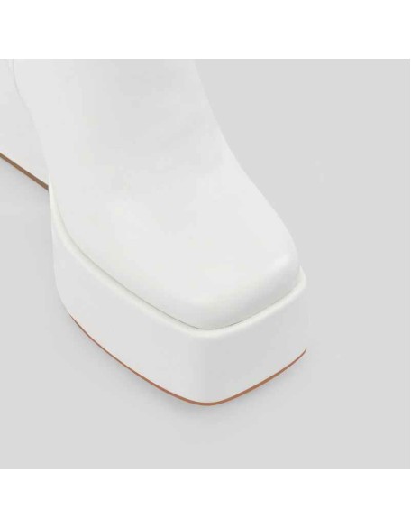 Chunky Ankle Boots Thick High Heels Platform Shoes