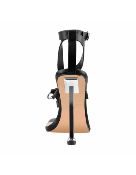 Slim Metal Heel Flip Flop Sandals